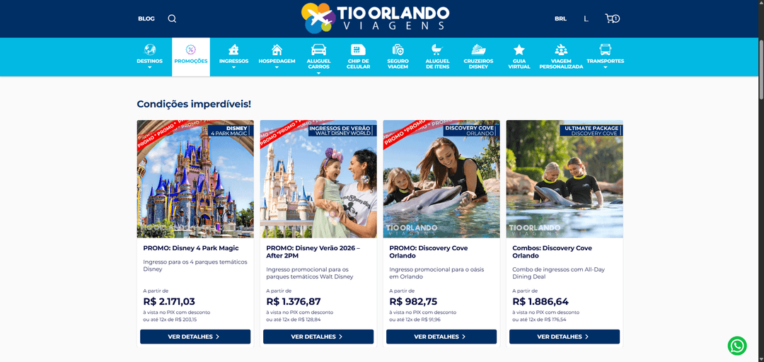 Capa do projeto Tio Orlando Viagens